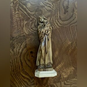 Olive Wood hand carved mini statue of Virgin baby Jesus statue